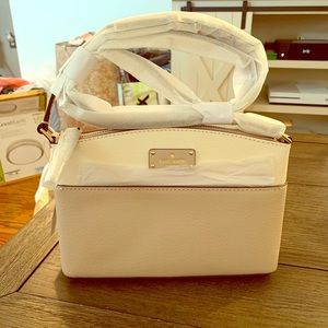 Brand new Kate spade tan & white purse